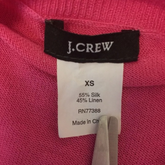 J. Crew VNeck Silk Linen Blend Lightweight Sweater - Picture 5 of 5